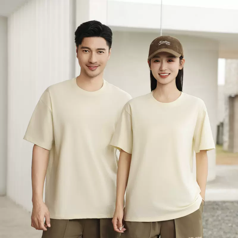 短袖男t恤精梳棉休闲广告衫团体工作服男女款圆领半袖 上衣印logo