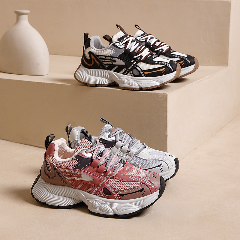 Estación Europea mostrar pies pequeños zapatos de papá de las mujeres 2023 otoño nuevo pequeño fondo grueso ligero zapatillas Casuales