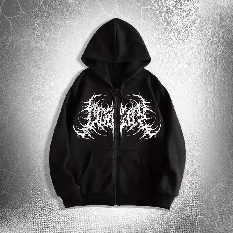 New Diablo Style Hip Hop Gothic Harajuku Y2k Skull Butterfly Zipper Hoodie Men's and Women's Harajuku Jacket Sweater New Diablo Style Hip Hop Gothic Harajuku Y2k Skull Butterfly Zipper Hoodie Men's and Women's Harajuku Jacket Sweater