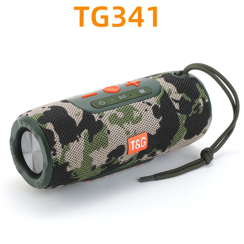 跨境新款tg341蓝牙音箱便携式插卡低音炮布艺音响创意礼品音响