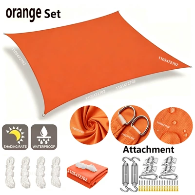 Avtomobil yan çətirləri – garden courtyard rain, snow, and - orange-accessories-2x2m