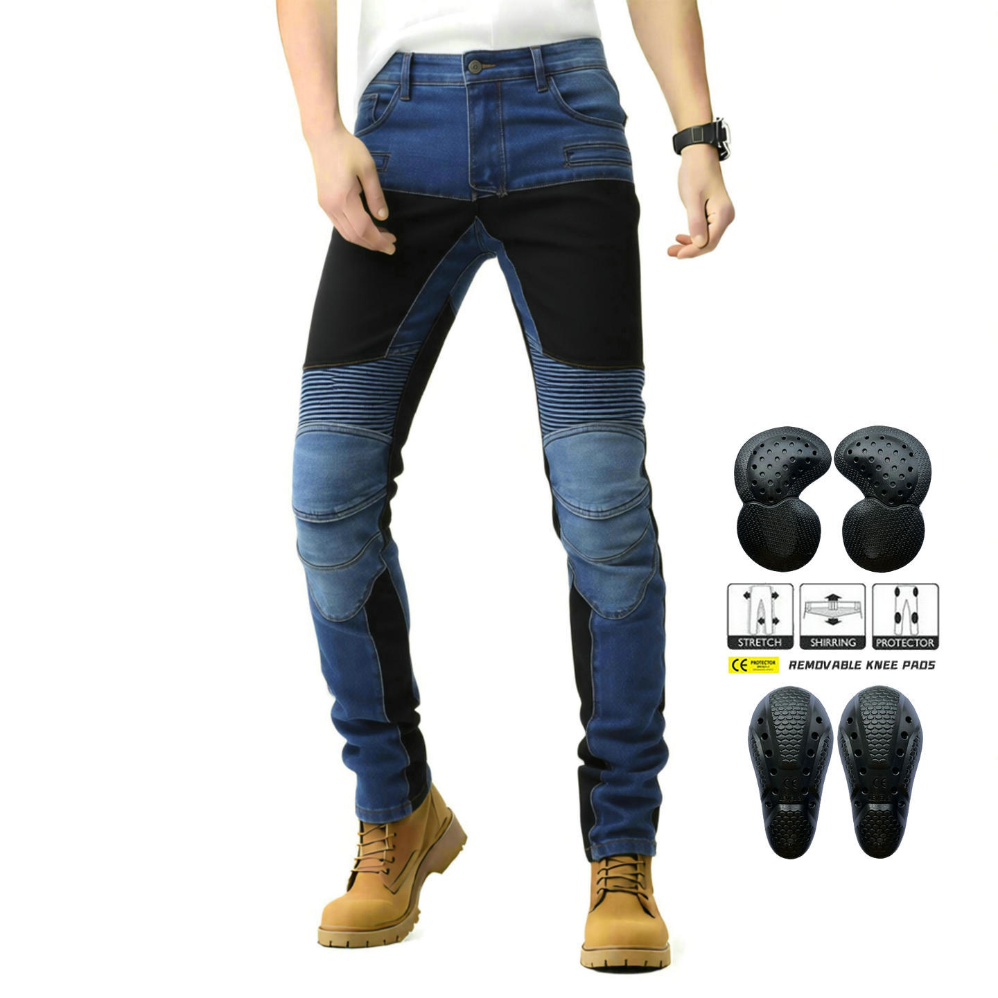 Motocicleta montar jeans resistente a la gota motocicleta Knight pantalones equipo de carreras pantalones de verano malla PK-719 al por mayor