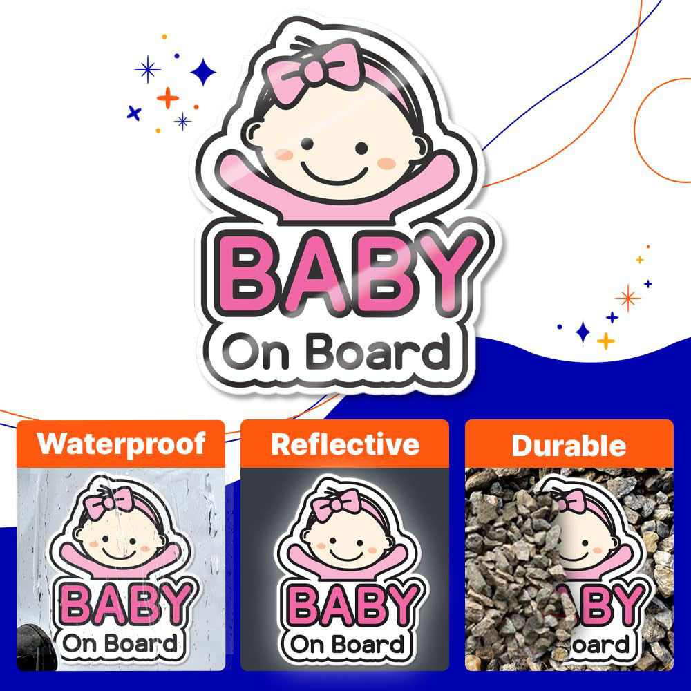 Autoaufkleber „Baby an Bord“ Warnaufkleber für die Windschutzscheibe_voghion.com