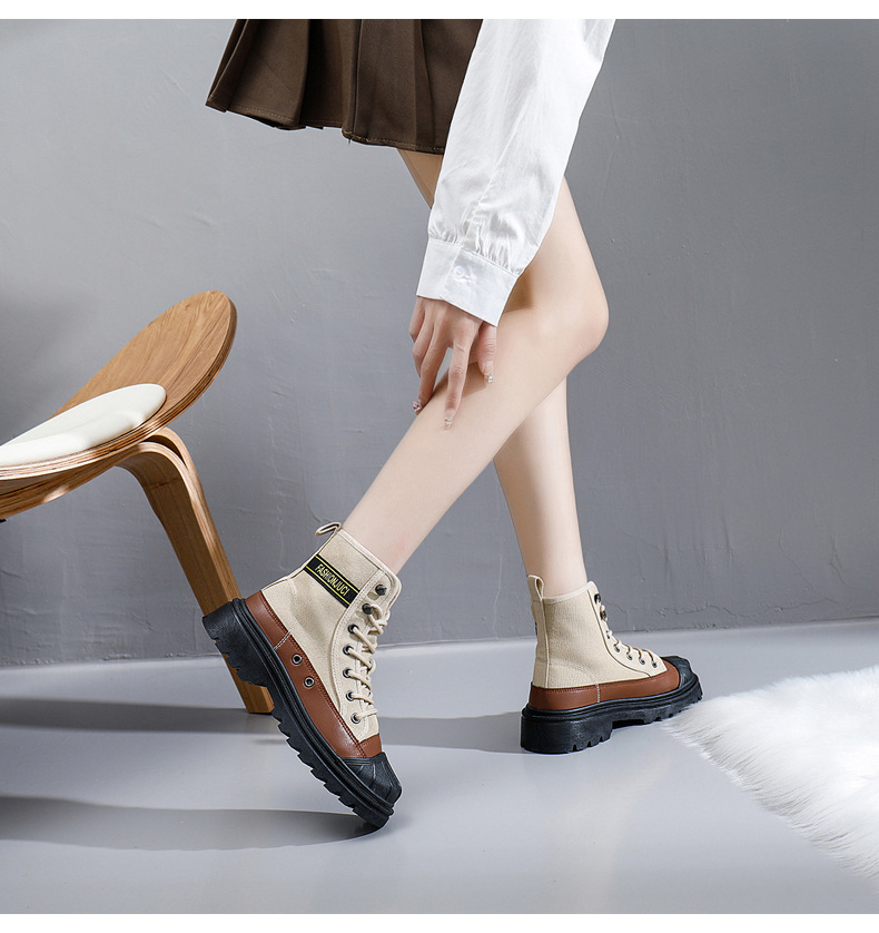 Martin Boots For Women - Comfortable Ankle Boots With Thick Sole_voghion.com