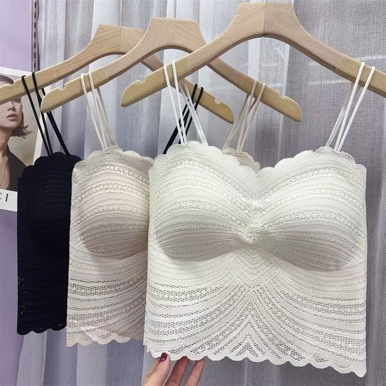 Camisole with Built-In Bra, Lace Trim, Cloud-Like Skin-Friendly Material, Lace Backless Design