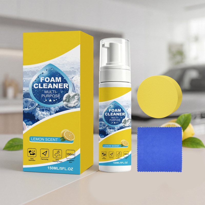 Multi-Purpose Foam Cleaning Kit, Deep Stain Removal Without Scrubbing, Universal Multi-Effect Cleaner for Car Interiors