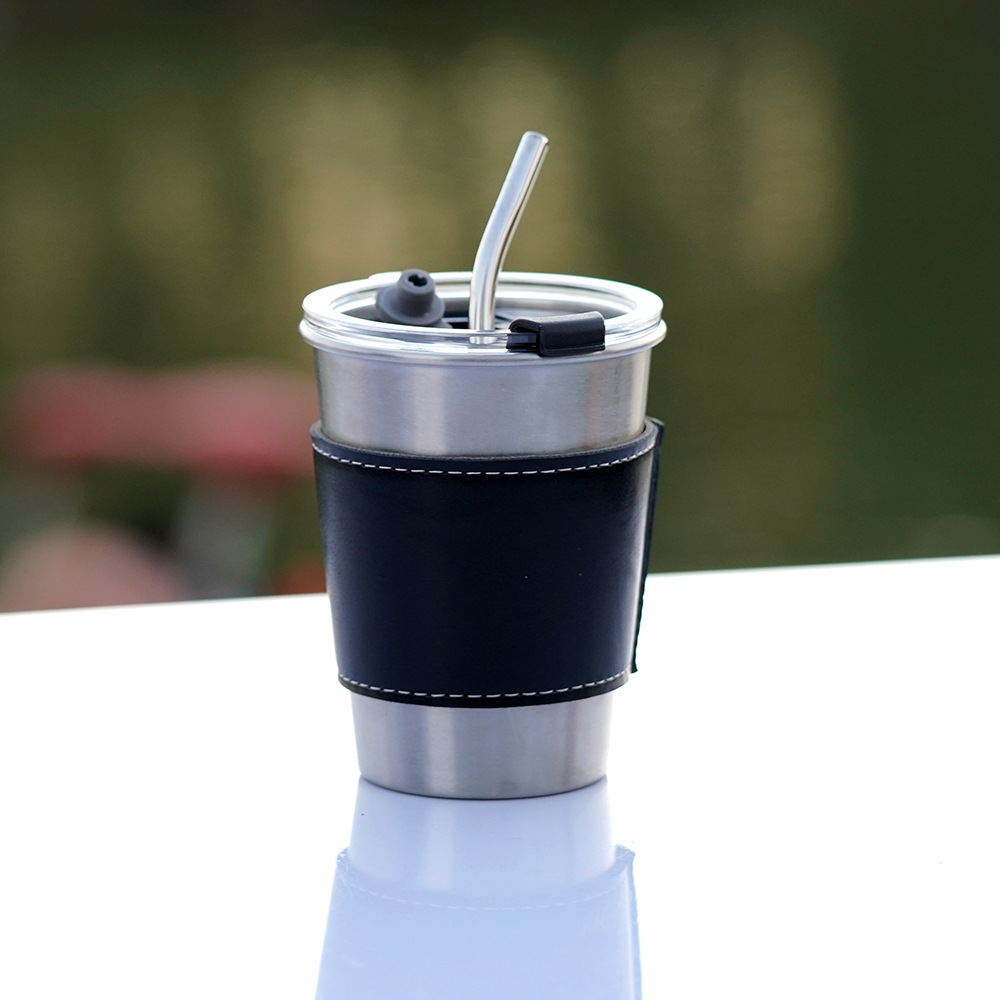 Nuevos regalos de vacaciones, juegos de café de acero inoxidable portátiles al aire libre, juegos de tazas de café de picnic