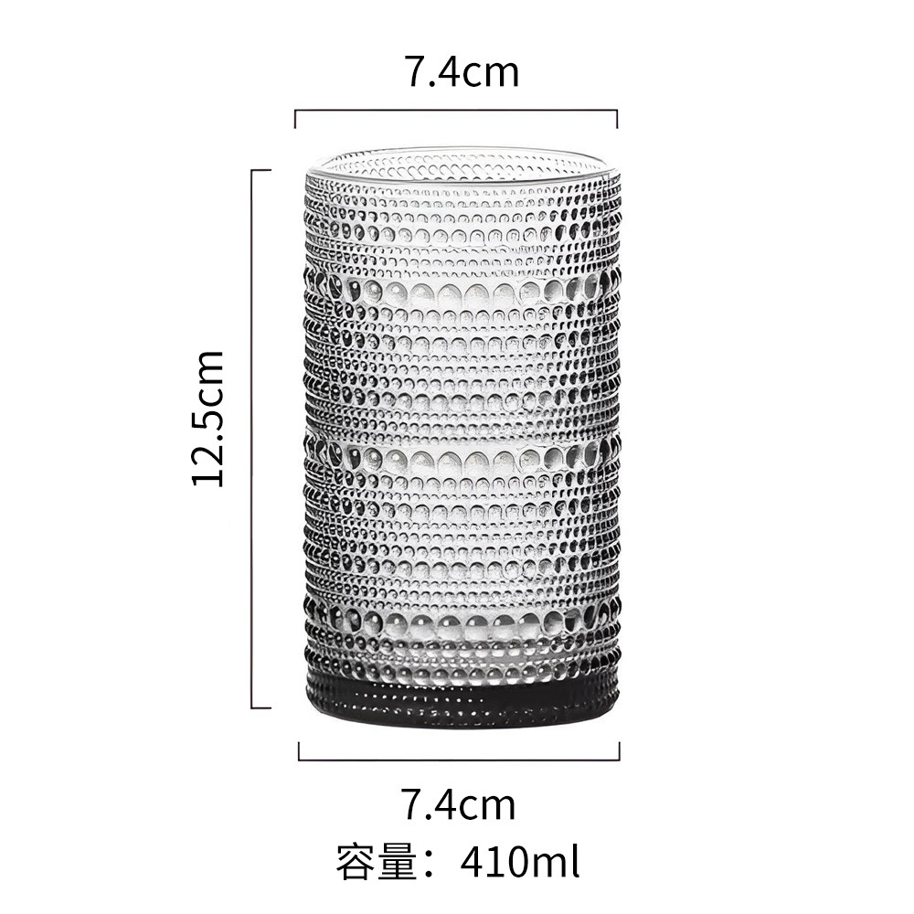 Taza alta de cuentas transparentes