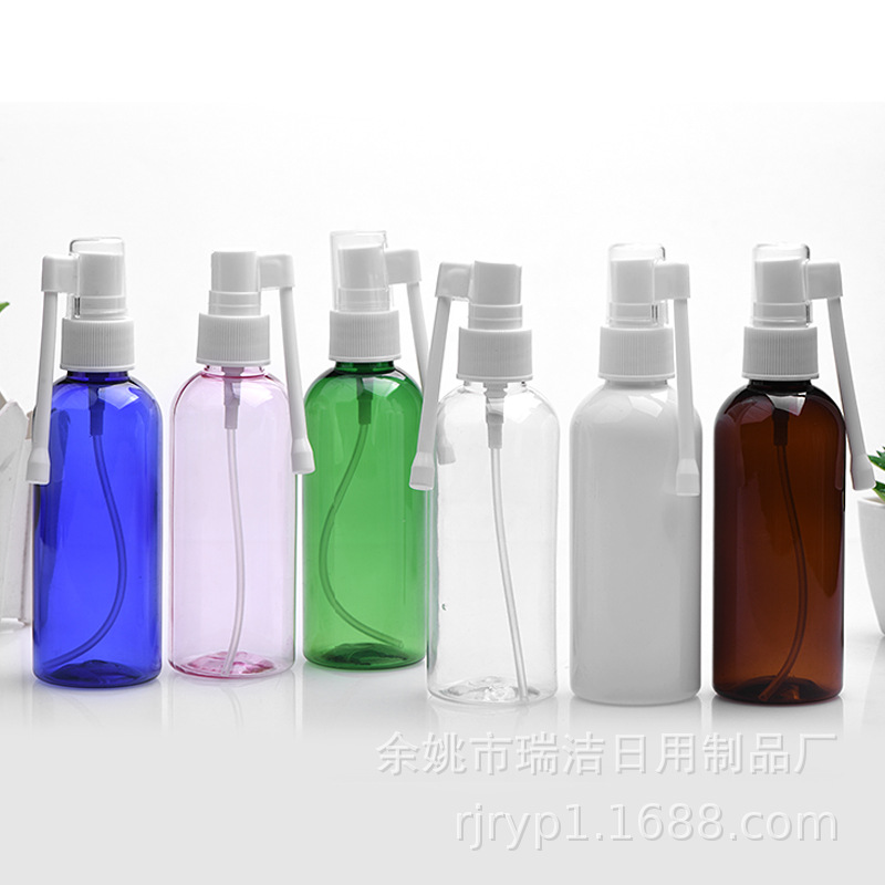 100ml矮胖圆肩喷雾瓶360度可旋转喷雾长摇杆喷宠物毛发喷头