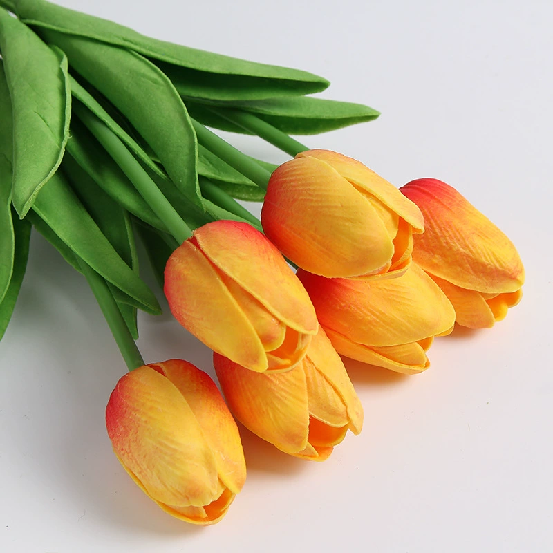 Искусственный тюльпан (Tulip) 10 г, пластиковый декоративный букет — разнообразные цвета