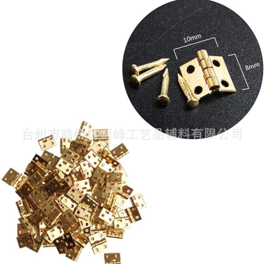 8*10 мм мини-латунная 2-точечная медная петля для мини-модели-маленькая декоративная петля для шкатулки для драгоценностей