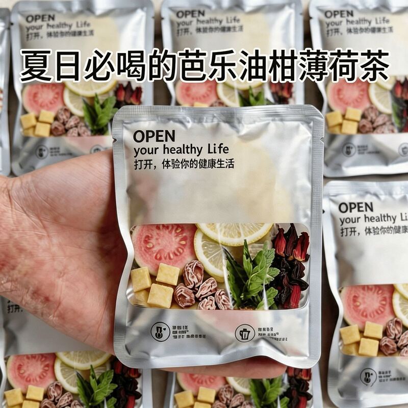 Guava, Oil Orange, and Mint Tea Combination, Summer Substitute Cold Brew Tea, Refreshing Sweet and Sour Fruit Tea, Factory Wholesale Guava, Oil Orange, and Mint Tea Combination, Summer Substitute Cold Brew Tea, Refreshing Sweet and Sour Fruit Tea, Factory Wholesale