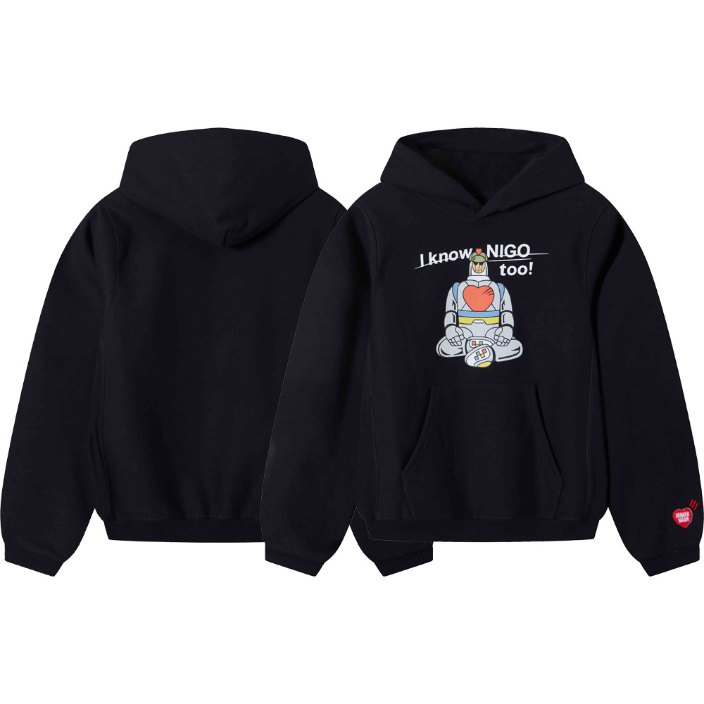 Herramientas de mano caza perro marca de música conjunta amor impresión hombre suelta casual sudadera con sombrero