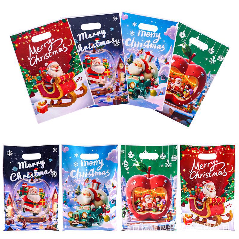New Foreign Trade Products: Christmas-Themed Candy Bags, Christmas Element Printed Return Gift Bags, Holiday Gift Packaging Bags New Foreign Trade Products: Christmas-Themed Candy Bags, Christmas Element Printed Return Gift Bags, Holiday Gift Packaging Bags