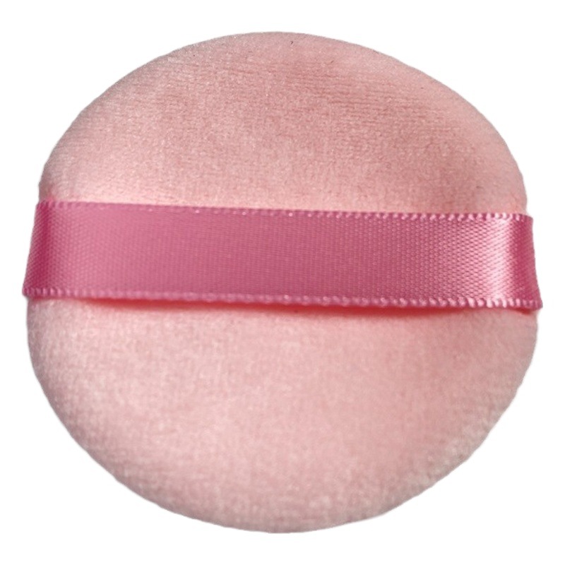 Round fan-shaped powder puff cotton powder puff flocking super soft Velvet crystal velvet short hair powder puff factory direct wholesale