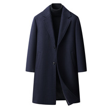羊毛呢子大衣男士冬季新款韩版休闲中长款外套加厚百搭西装风衣男