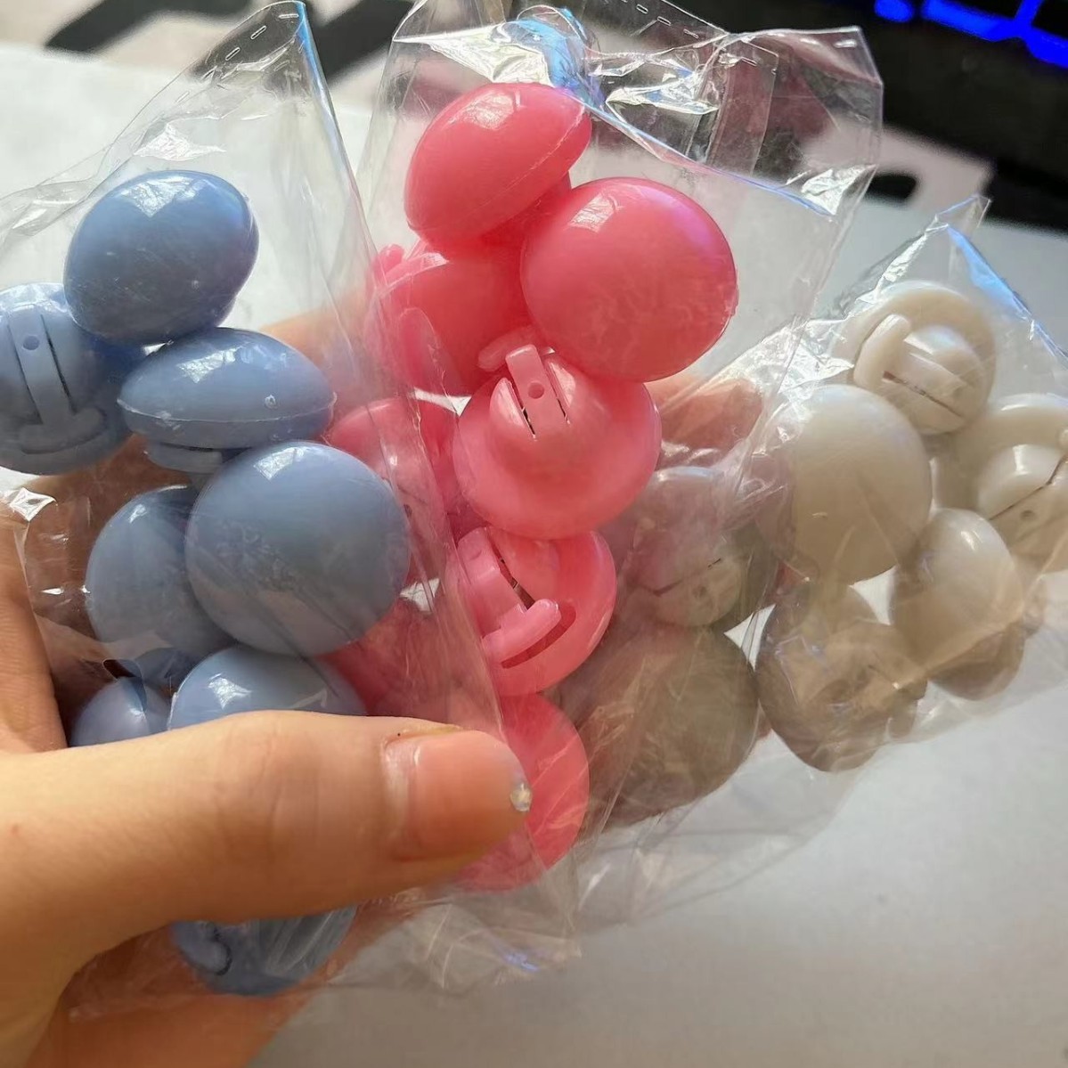 Фиксатор (пластиковый тип) синий, 8 шт.