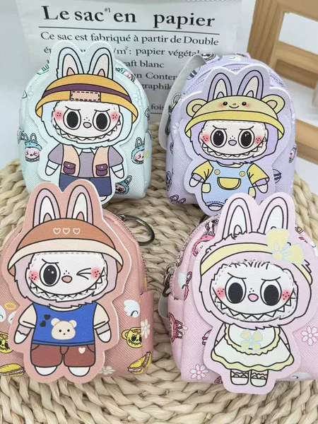 Cute Cartoon Coin Purse, Mini Leather Pouch, Keychain Storage Bag, High-Value Small Crossbody Bag, Earphone Case