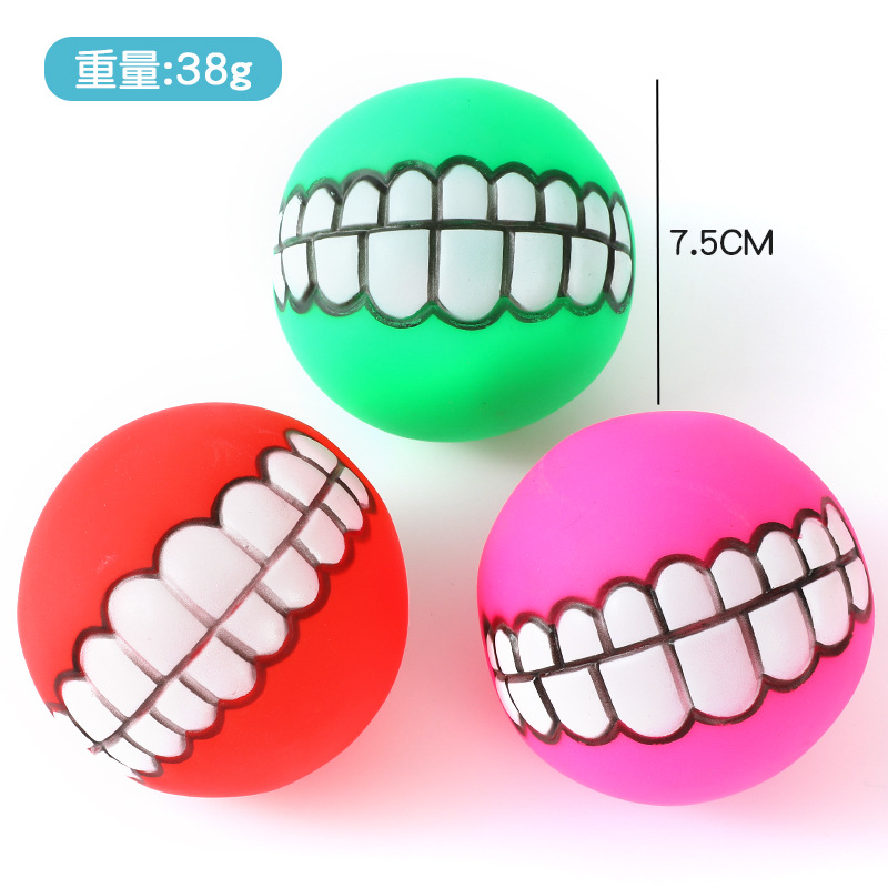 Hawo vinilo sonido diente bola venta al por mayor perro esférico entrenamiento juguete mordedura molar perro mascota entrenamiento suministros