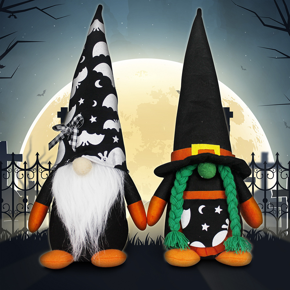 2023 transfronterizo nuevo Halloween muñeca sin rostro fantasma Festival enano muñeca decoraciones casa centro comercial decoración de la ventana