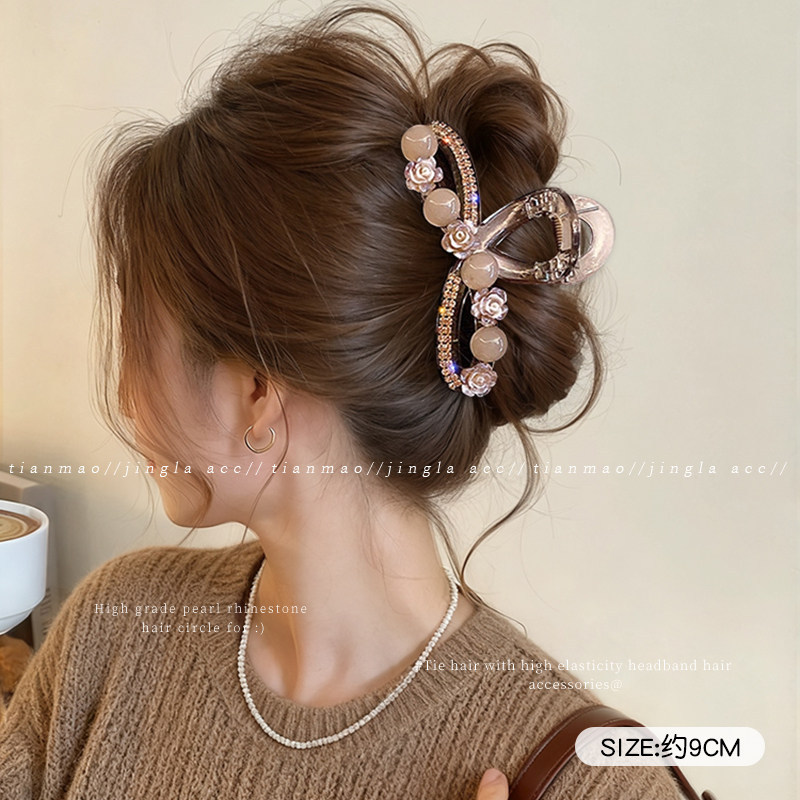 2026 nuevo clip de agarre de alto nivel lindo coreano cabeza trasera clip de cabello toque de cabello gran exquisito clip de tiburón clip de cabello image 46