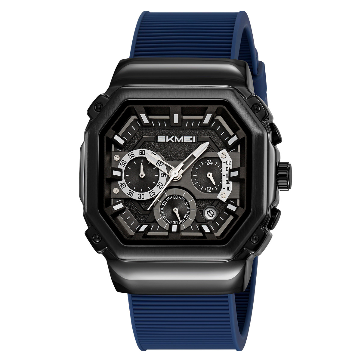 Momento de la belleza octogonal cuadrado hombre reloj de cuarzo multifuncional transfronterizo retro correa relojes de pulsera hombre fábrica al por mayor spot
