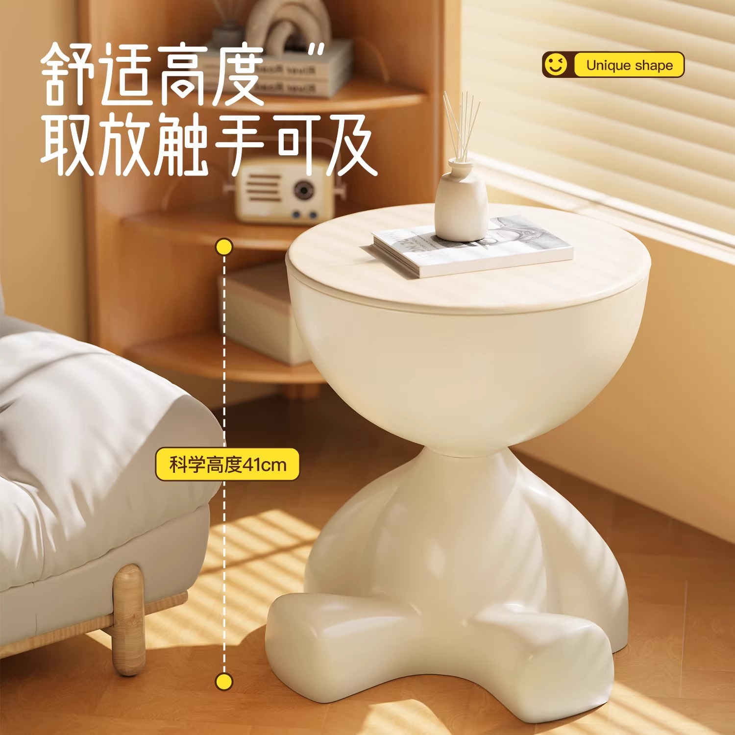 Creativa meseta de cabecera doméstica sala de estar sofá de lado móvil mini mesas en línea INS viento pequeño tipo de mesa de té