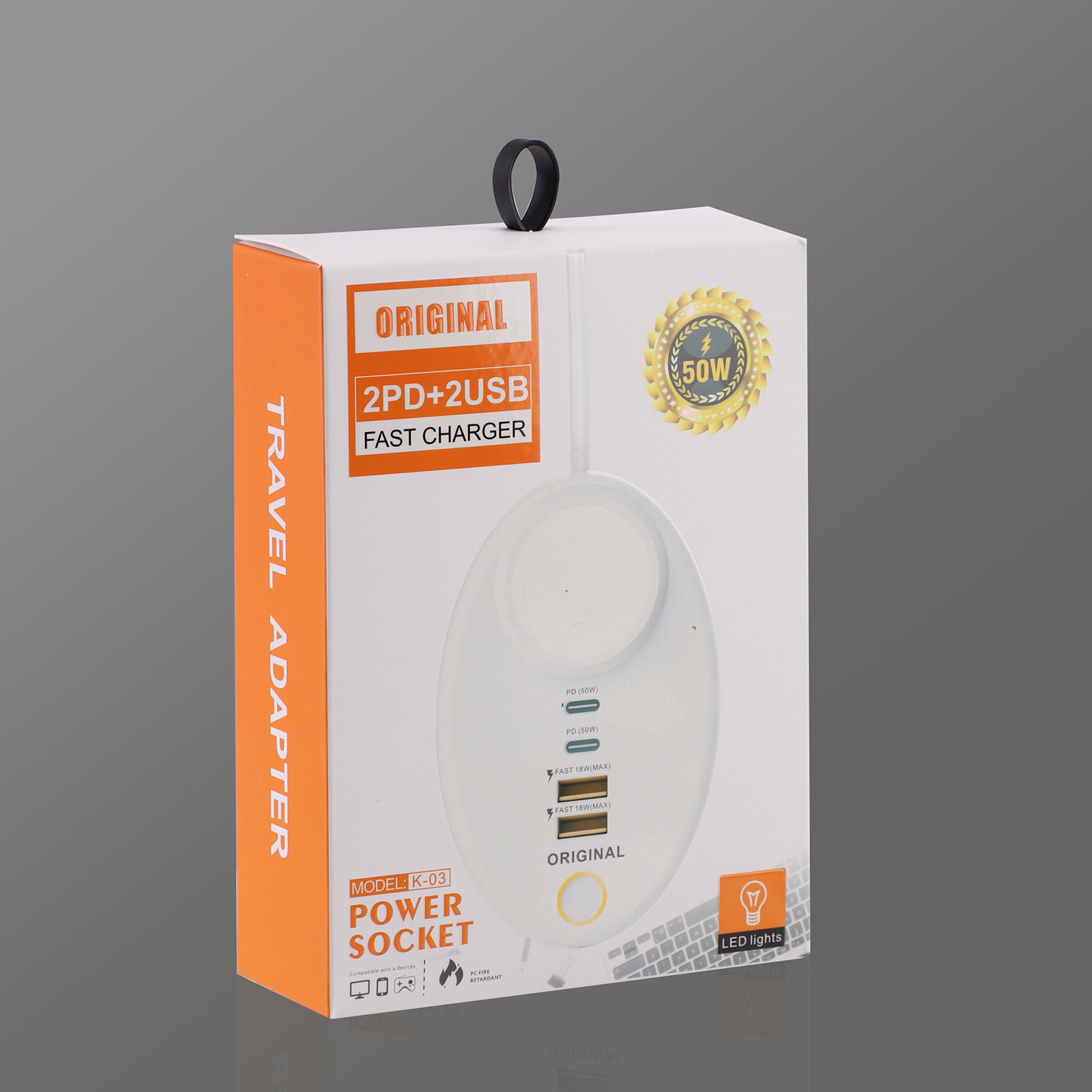 New Touch-Controlled Night Light Plug-In Oval Pd Plug-In Smart Multi-Port Pd20W Desktop Charger in Stock