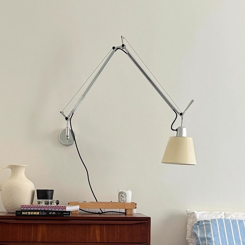 Italian Tolomeo Swing Arm Telescopic Designer Simple Creative Study Bedroom Bedside Reading Medieval Wall Lamp