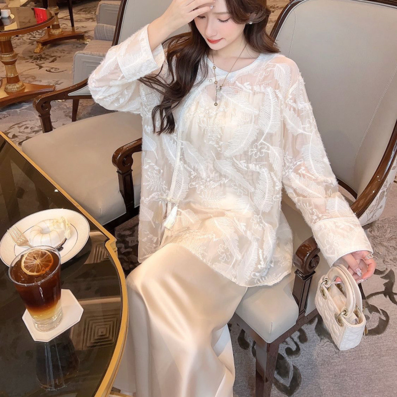 フランスの新しい中国風の改良された毎日の通勤ジャカードトップ夏の新しいドレススーパーフェアリーサスペンダーロングスカート|undefined