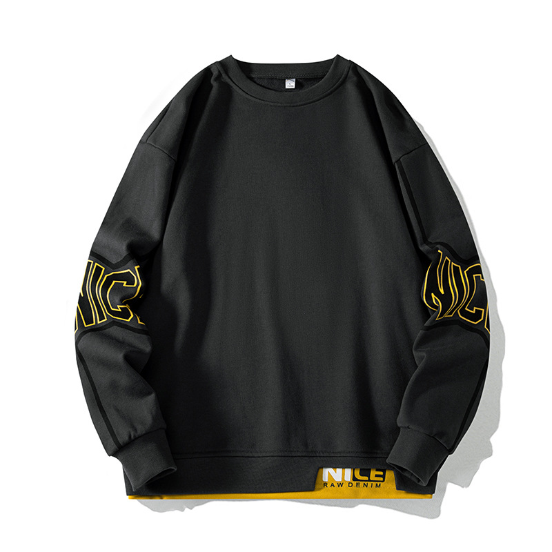 T-shirt pour hommes, marque de mode coréenne, haut de sport décontracté, pull Instagram pour jeunes, automne et hiver_voghion.com