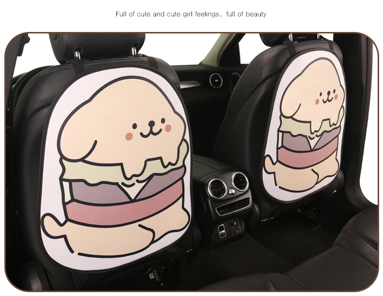 Car Seat Back Anti-Kick Pad Rear Universal Cartoon Kidsren's Stain-Resistant Car Rear Seat Protective Pad Protective Pad