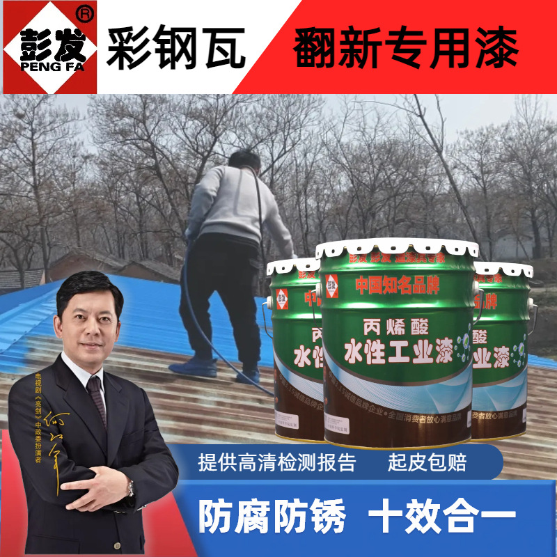 彭发防锈漆水性金属漆防腐免除锈油漆工业自刷涂料黑色改色翻新漆