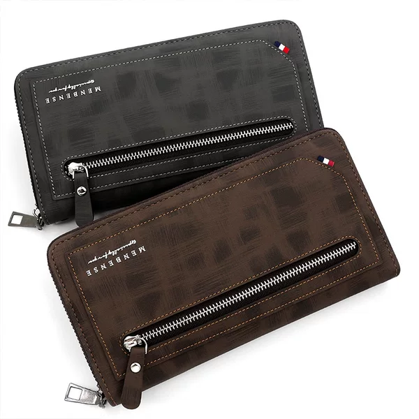 menbense Men's Long Wallet Fashion Wai Zipper Wallet Multi-Card Card Bag Clutch Bag Clutch Bag Wholesale