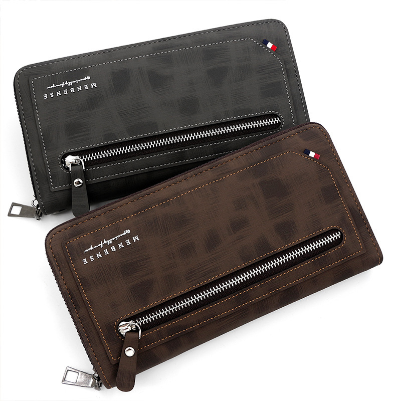 menbense Men's Long Wallet Fashion Wai Zipper Wallet Multi-Card Card Bag Clutch Bag Clutch Bag Wholesale