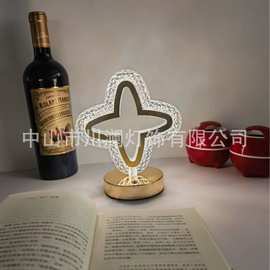 工厂直供usb充电三色触摸摆件床头卧室桌面水晶灯氛围感ins台灯
