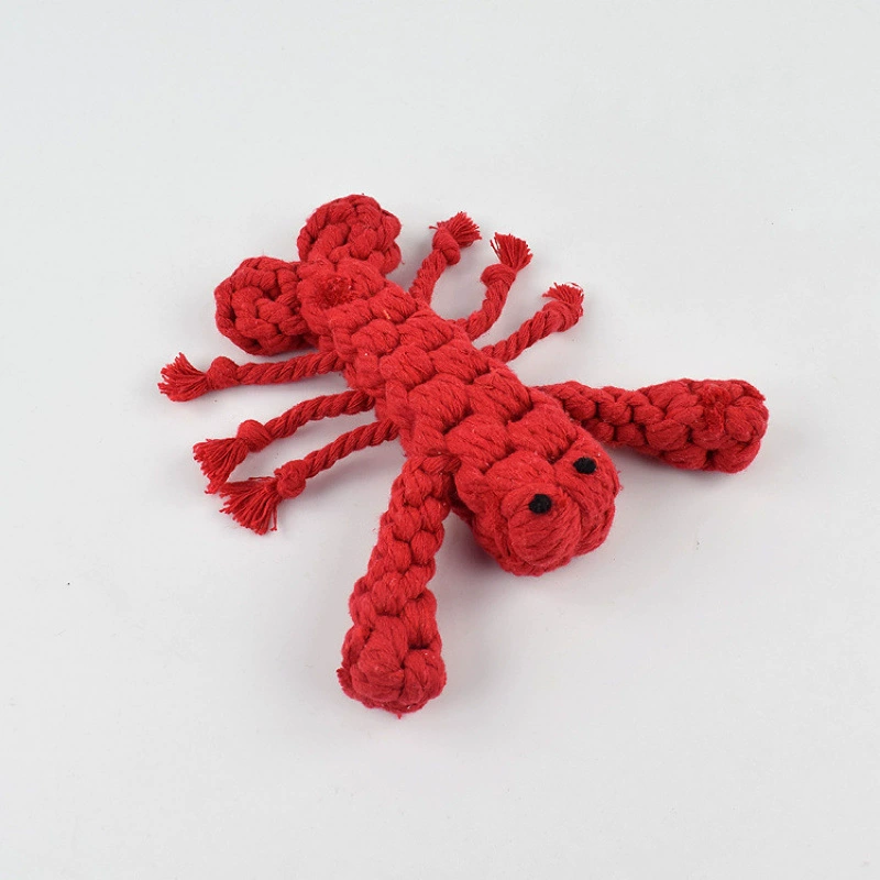 Игрушка для домашних животных Хлопковая веревка плетеная раков Хлопковая веревка игрушка для домашних животных Игрушка для собак