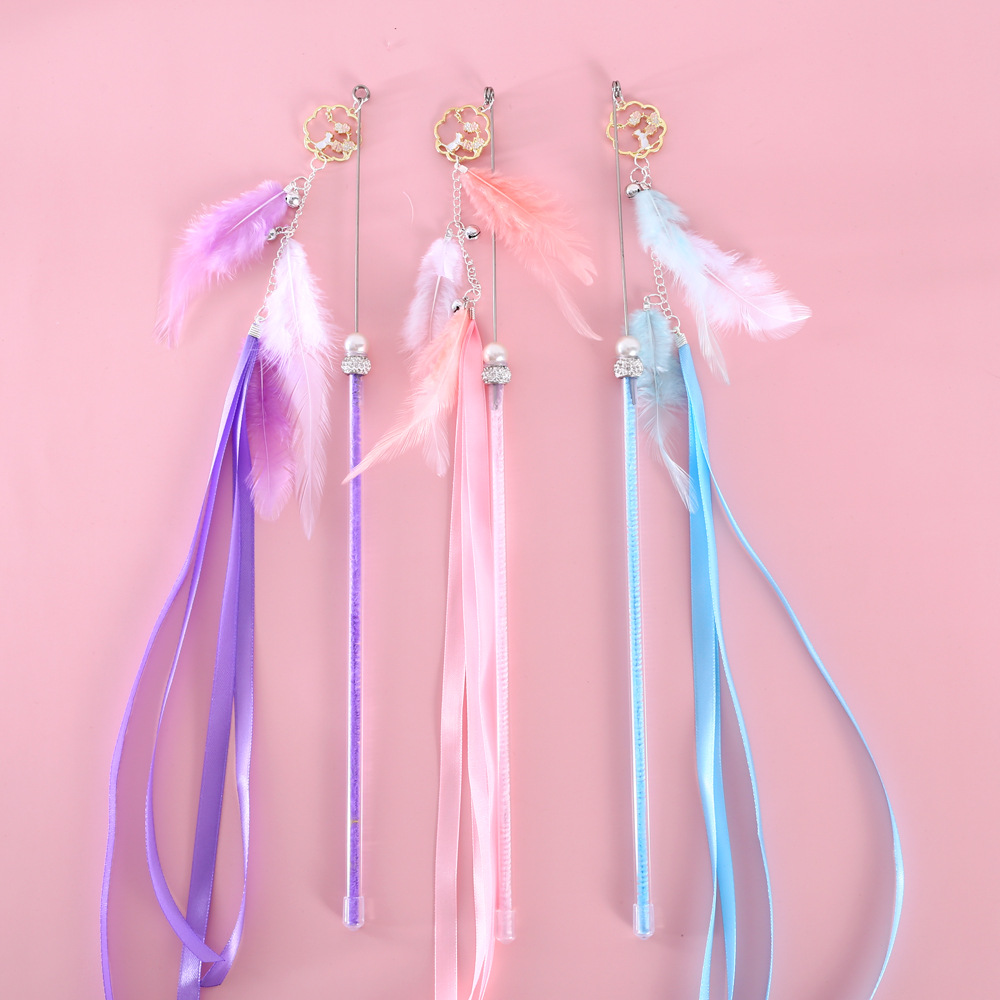 Cute Cat  Toy Feather Bell Long Tassel Interactive Training Toy display picture 3