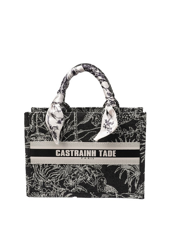 Tela impresa bosque tropical tote bolso para mujeres 2026 nuevo tamaño transfronterizo bolso de hombro grande capacidad