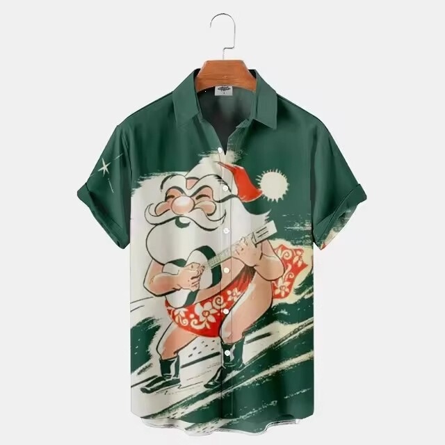 2026 New Year Christmas Snowman Pattern Hawaiian Shirt Men's Casual Short Sleeve Funny Style DIY 2026 New Year Christmas Snowman Pattern Hawaiian Shirt Men's Casual Short Sleeve Funny Style DIY