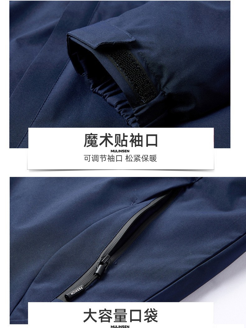 跨境TEMU希音户外冲锋衣女秋冬季三合一防水防风衣运动夹克男外套