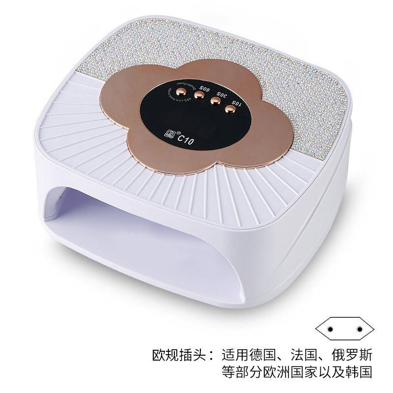 Lámpara de manicuras transfronteriza 308W alta potencia dos manos manicuras asado lámpara de secado rápido pegamento de nail lámpara de fototerapia de perforación inteligente lámpara de asado