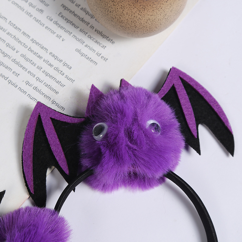 Halloween nueva diadema mascarada lindo divertido pequeño diablo murciélago diadema ambiente de vacaciones diadema al por mayor
