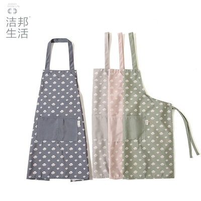 挂脖围裙女简约大口袋居家防污防脏围腰罩衣家用做饭围裙定制logo