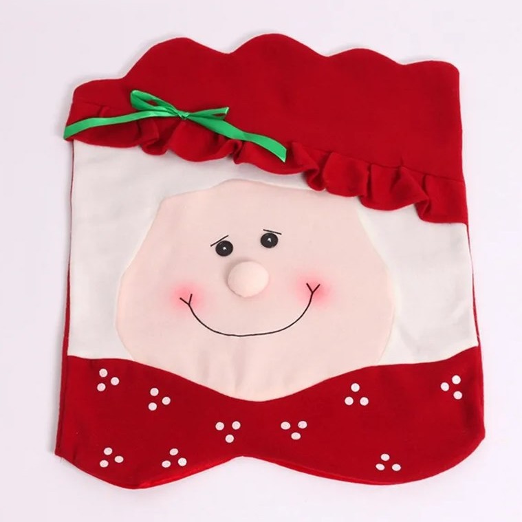 Decoraciones navideñas transfronterizas cubierta de la silla de comedor masculina y femenina vieja cubierta de la silla de Navidad decoración de Navidad