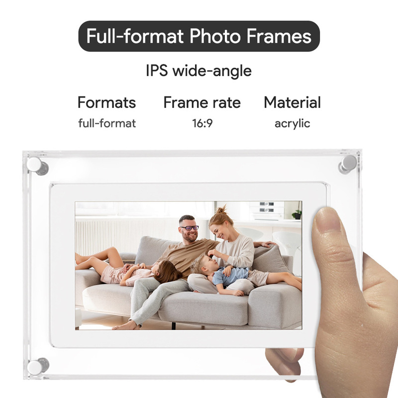 Explosive full format U disk 5 inch IPS screen transparent acrylic digital photo frame advertising video
