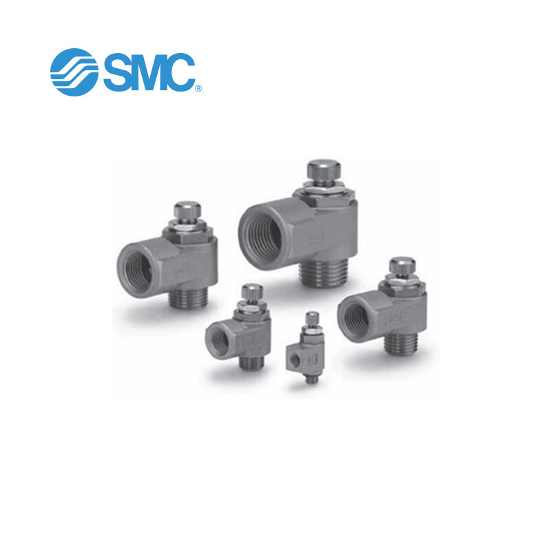 SMC AS 系列 标准型速度控制阀 金属阀体 弯头型 AS1200-M5
