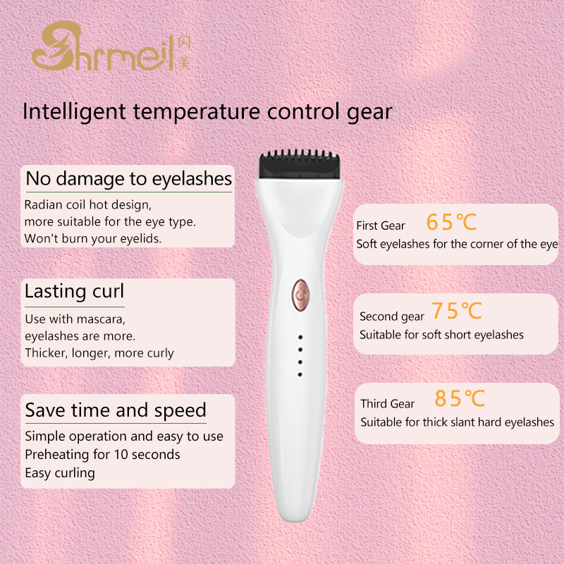 Nuevo rizador de pestañas eléctrico, nuevo producto transfronterizo, rizador de pestañas de permanente eléctrico, pestañas de girasol recargables portátiles para principiantes
