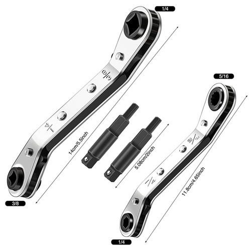 Air conditioning repair ratchet wrench CT122 series square one wrench set 1/4-3/16-5/16-3/8