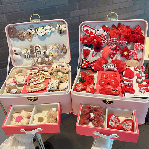 High-end children's jewelry gift box set little girl birthday gift hair accessories large collection princess baby hair clip accessories